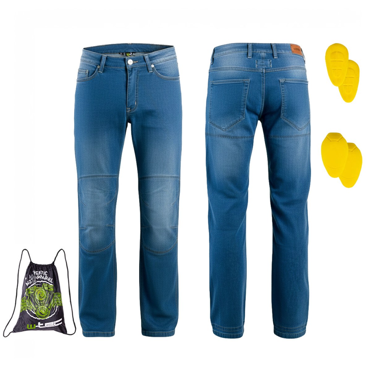 Pánske moto jeansy W-TEC Davosh - Veľkosť: XL | Farba: Modrá · záber 1