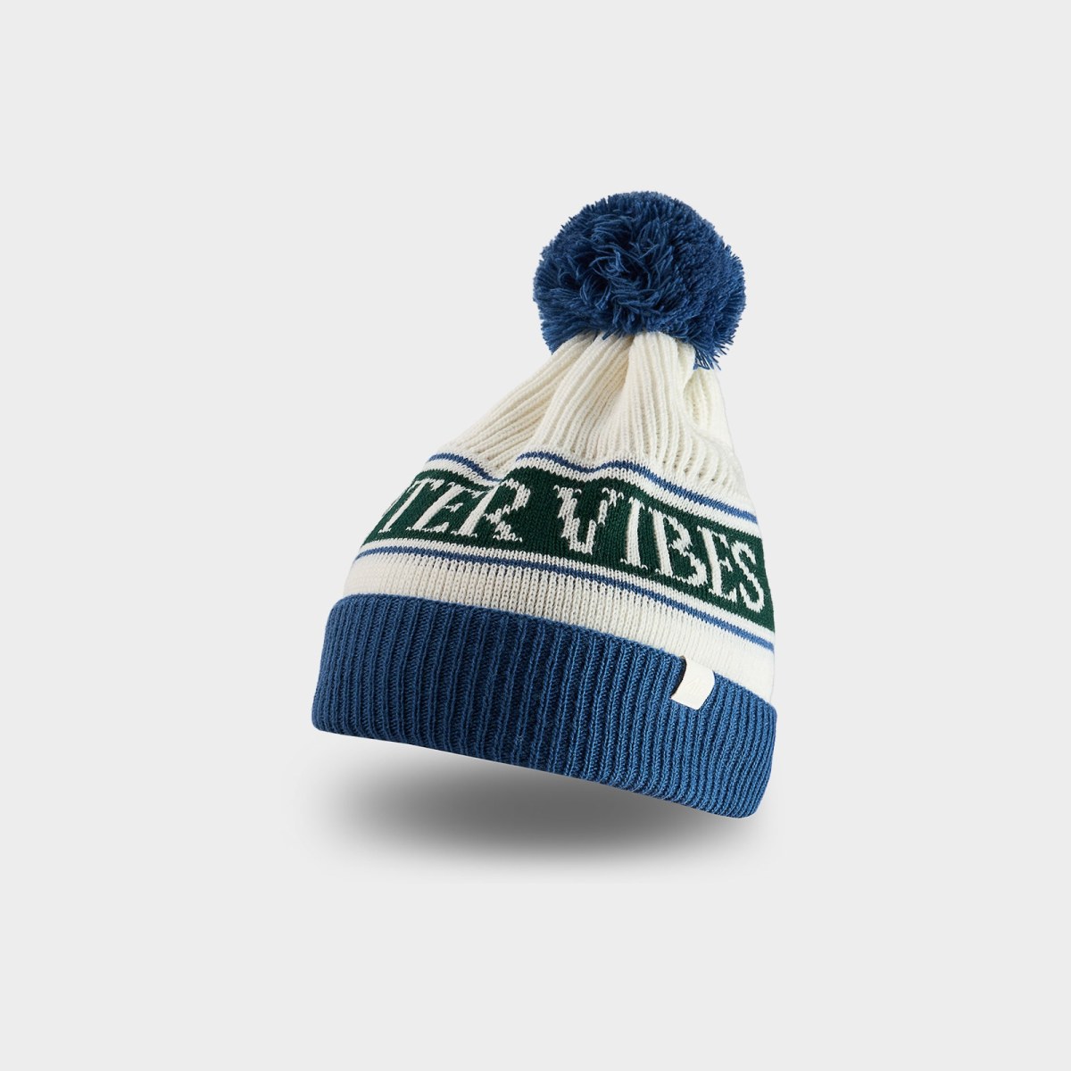 Zimná čiapka s brmbolcom chlapčenská - tmavomodrá · záber 2