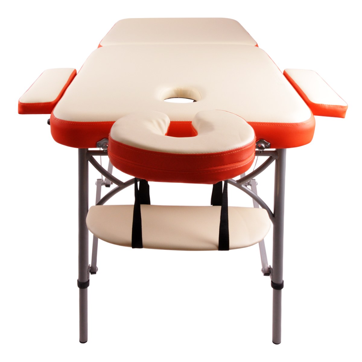 Masážne lehátko inSPORTline Tamati 186x70x63-90 cm 2-dielne hliníkové - Farba: Čierna · záber 5