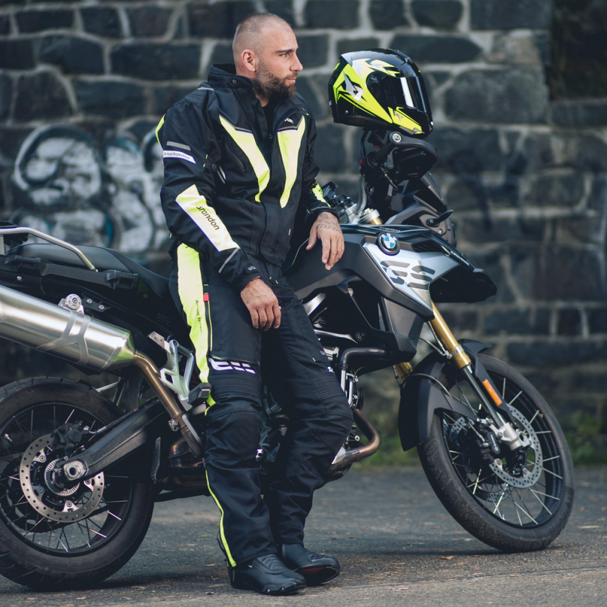 Pánske moto nohavice W-TEC Spirital - Veľkosť: M | Farba: Oranžová · záber 5