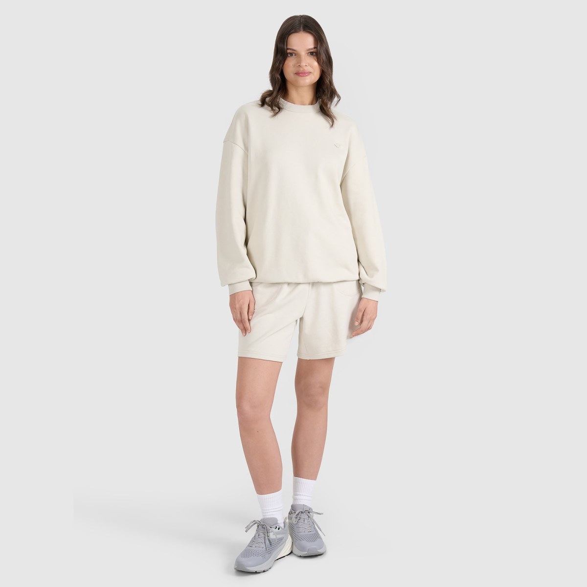 Unisex teplákové šortky - béžové · záber 1