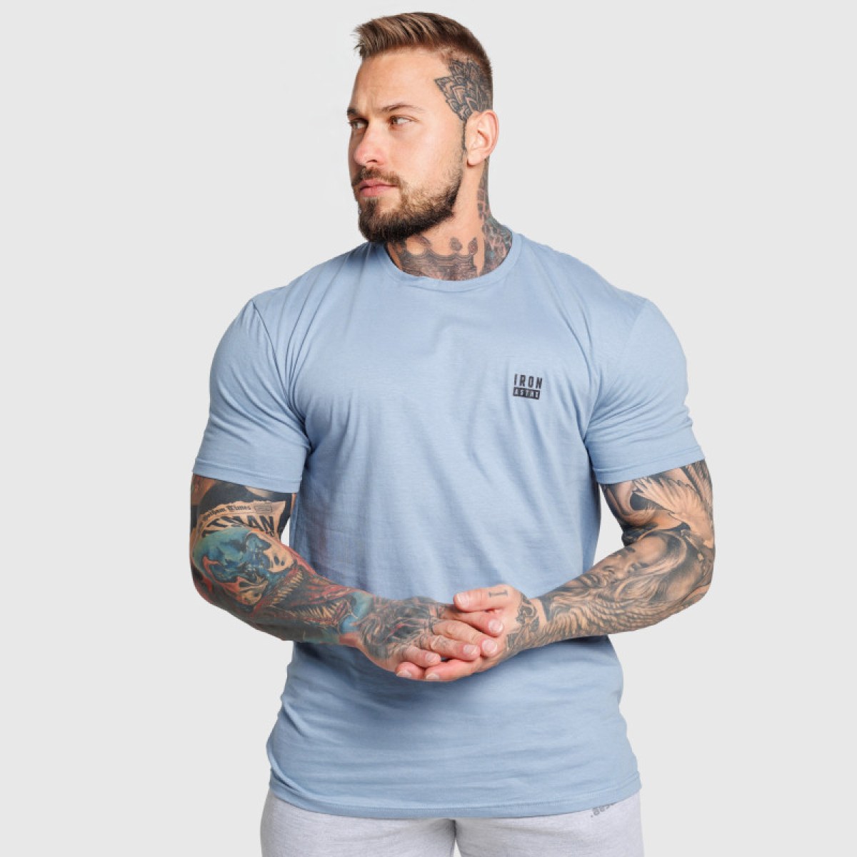 Pánske tričko Iron Aesthetics Blackout, modré · záber 4