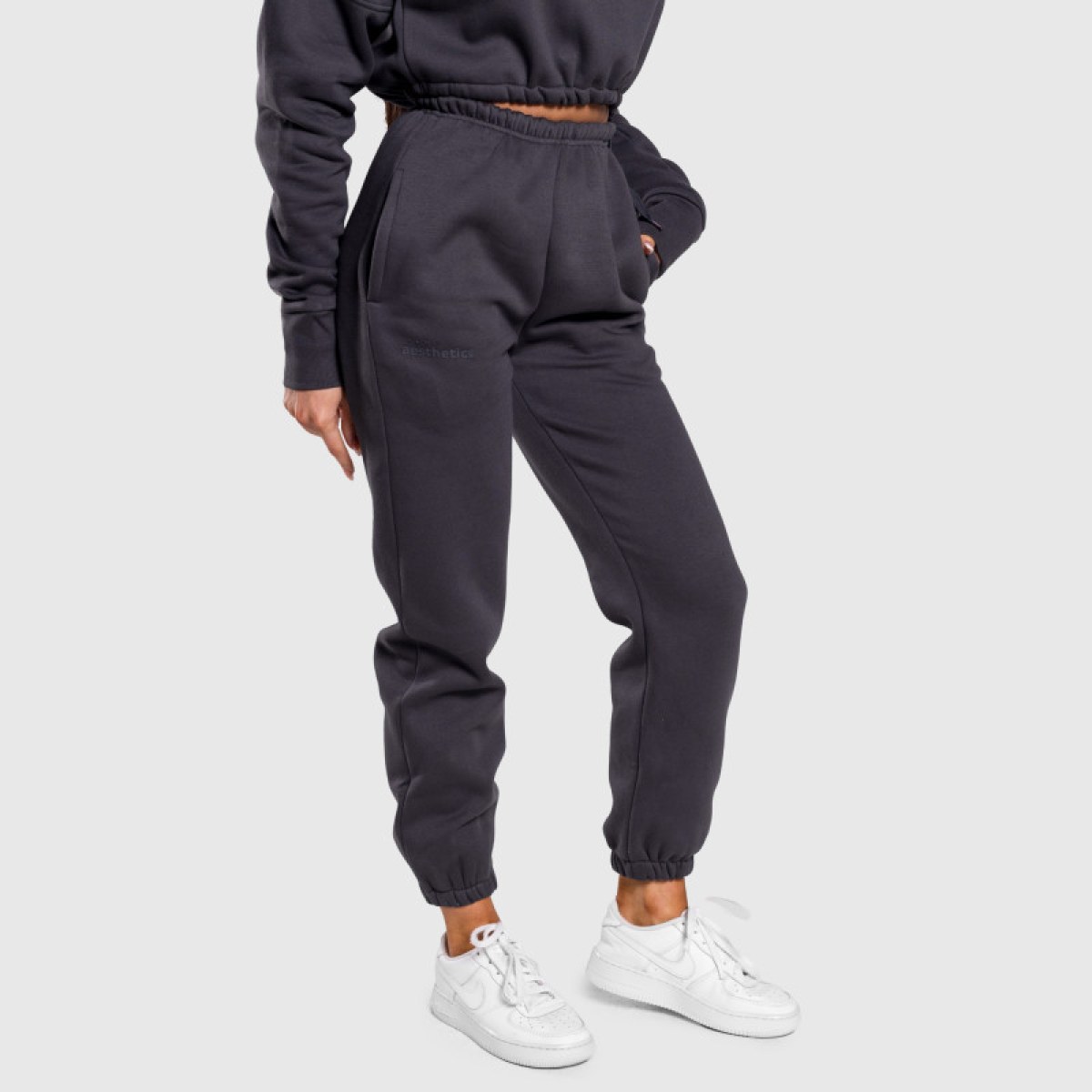 Dámske oversized tepláky Iron Aesthetics Simone, sivé · záber 1