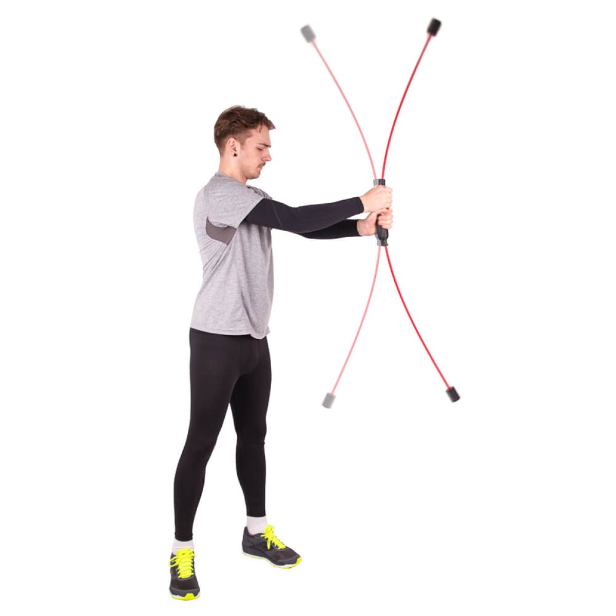 Kmitacia tyč inSPORTline Flexi Bar Easy - Farba: Zelená · záber 3