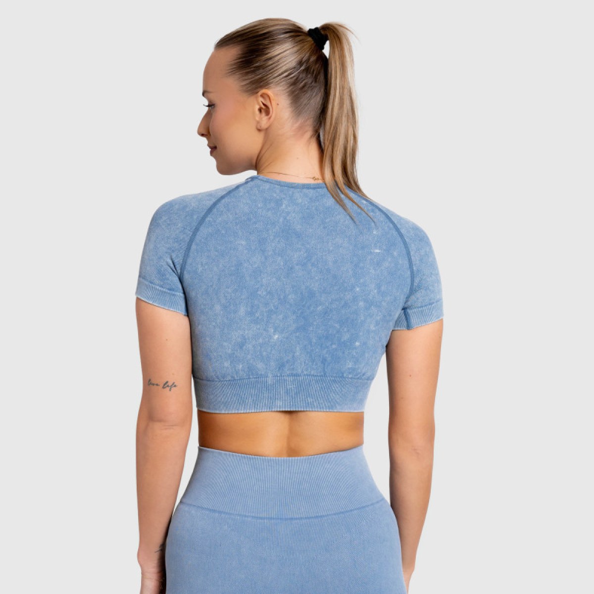 Dámsky crop top Iron Aesthetics Faded, washed blue · záber 4
