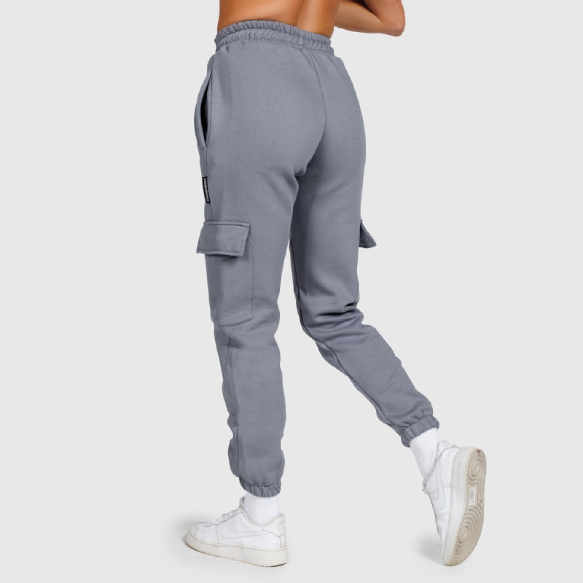 Dámske tepláky Iron Aesthetics Cargo, sivé · záber 5