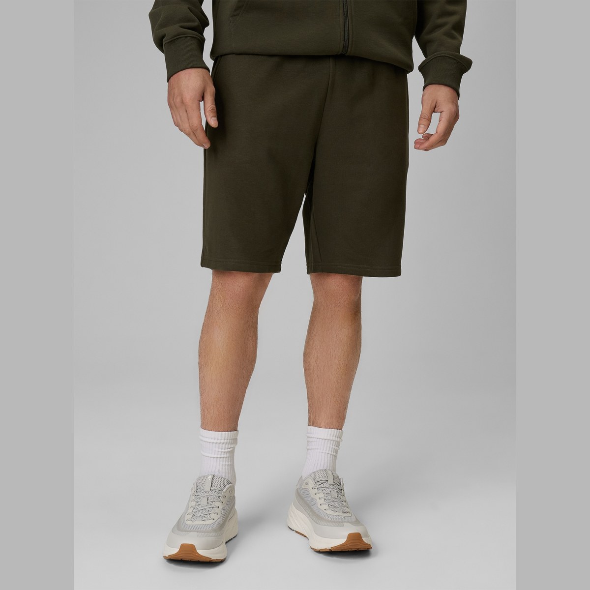 Pánske teplákové šortky - khaki · záber 2