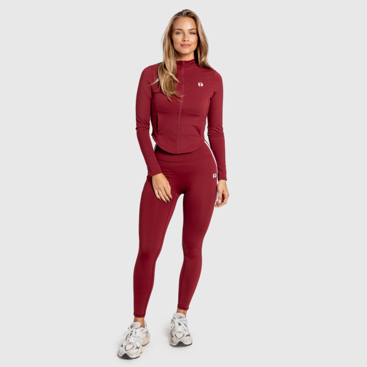 Dámska športová bunda na zips Iron Aesthetics Define, bordová · záber 5