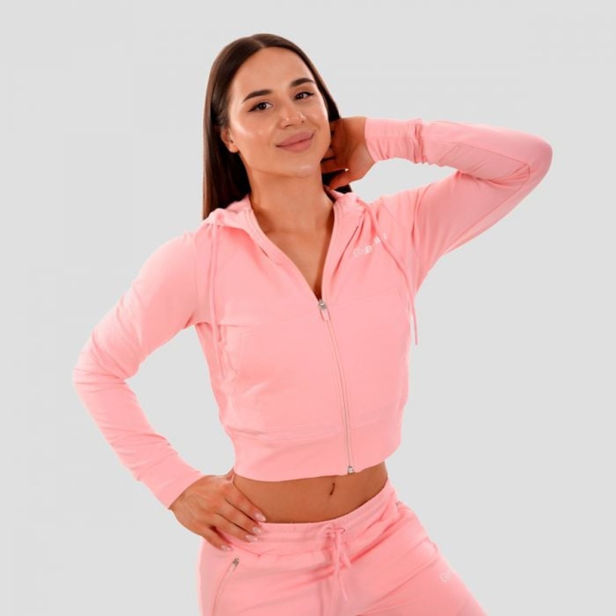 GymBeam Dámska mikina Zip-up TRN pink XSXS · záber 1