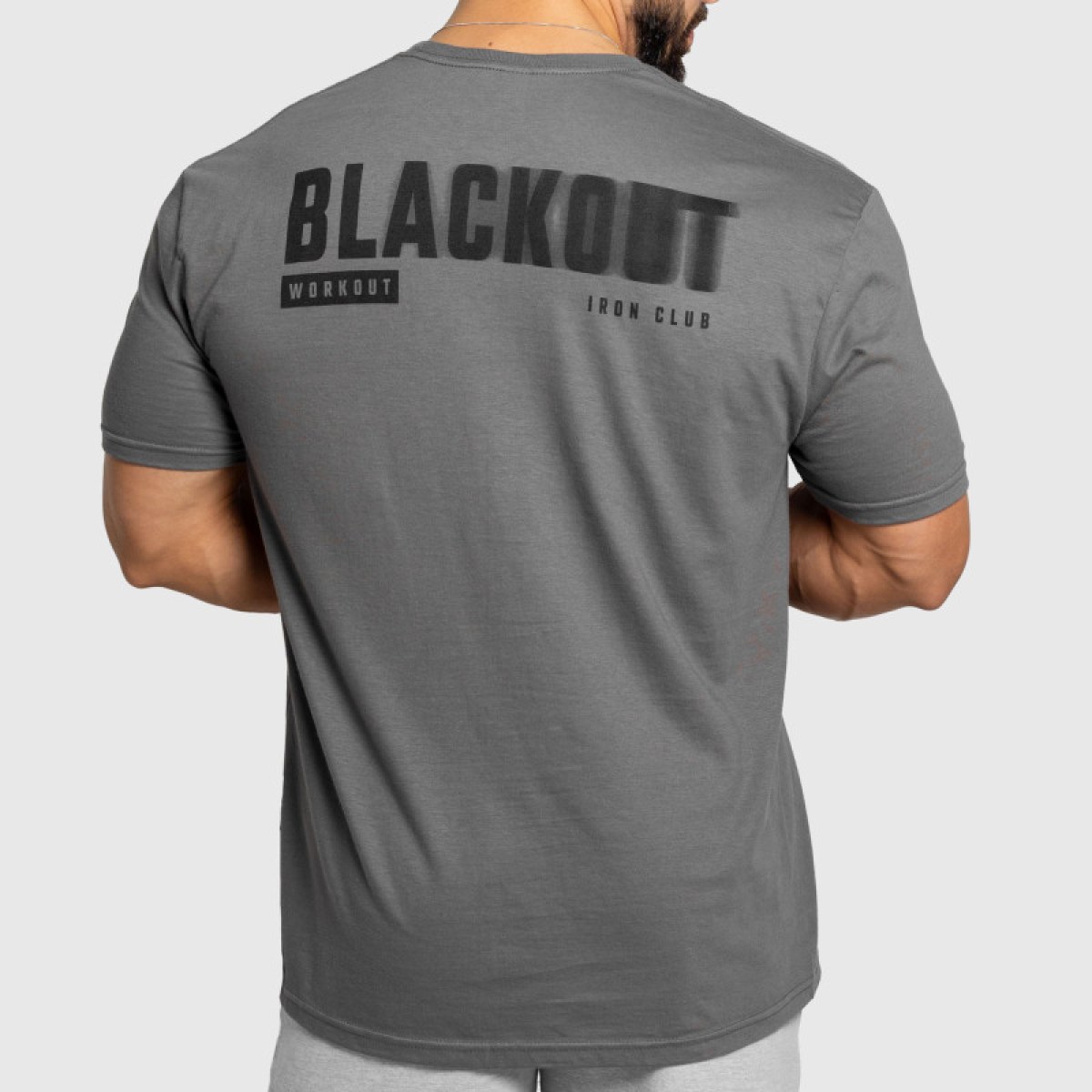 Pánske tričko Iron Aesthetics Blackout, charcoal · záber 1