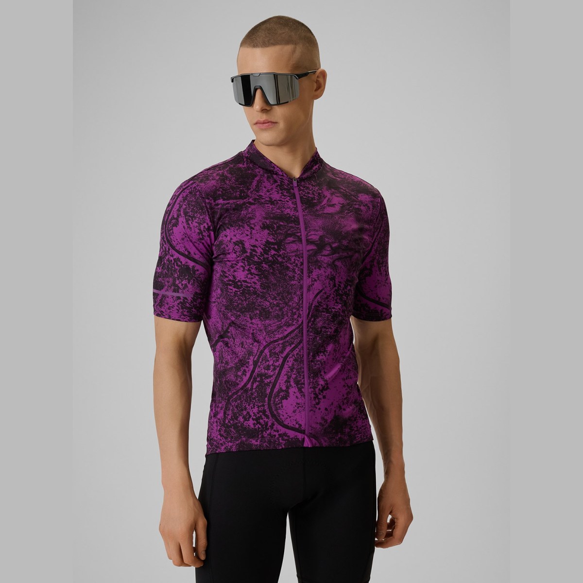 Pánsky cyklistický dres - fialový · záber 3