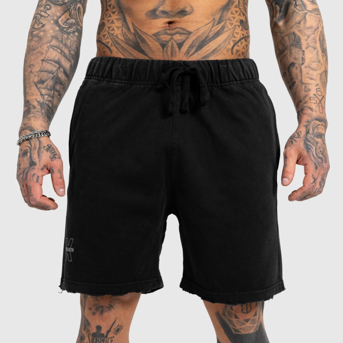 Pánske kraťasy Iron Aesthetics X Washed, čierne · záber 2
