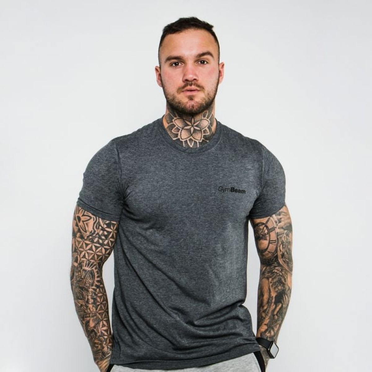 GymBeam Tričko Basic Dark Grey L · záber 1