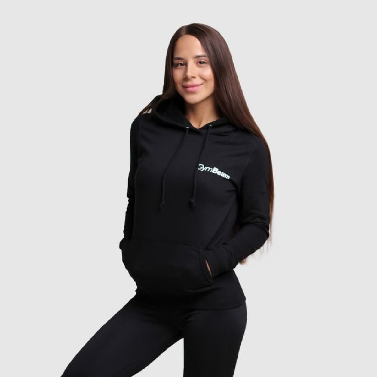 GymBeam Dámska mikina PRO Hoodie Black XSXS · záber 1