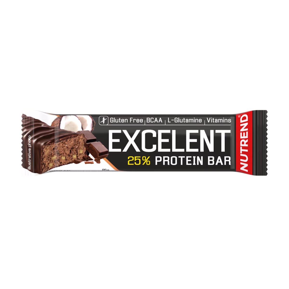 Nutrend EXCELENT protein bar 85g čokoláda - kokos · záber 1