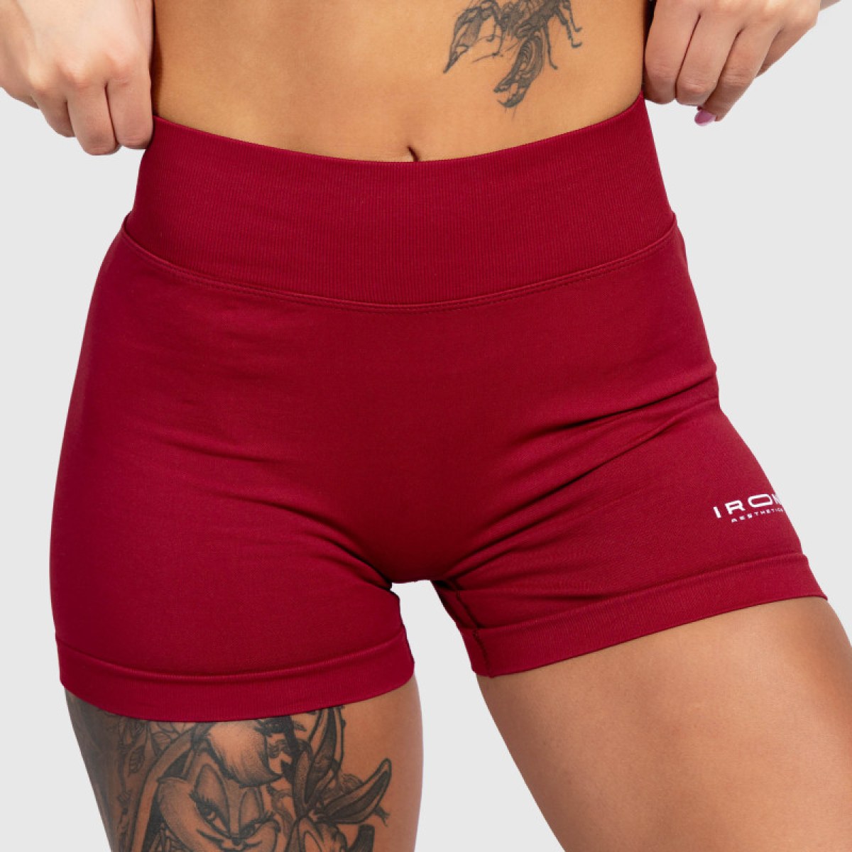 Športové kraťasy Iron Aesthetics Shape, bordové · záber 5