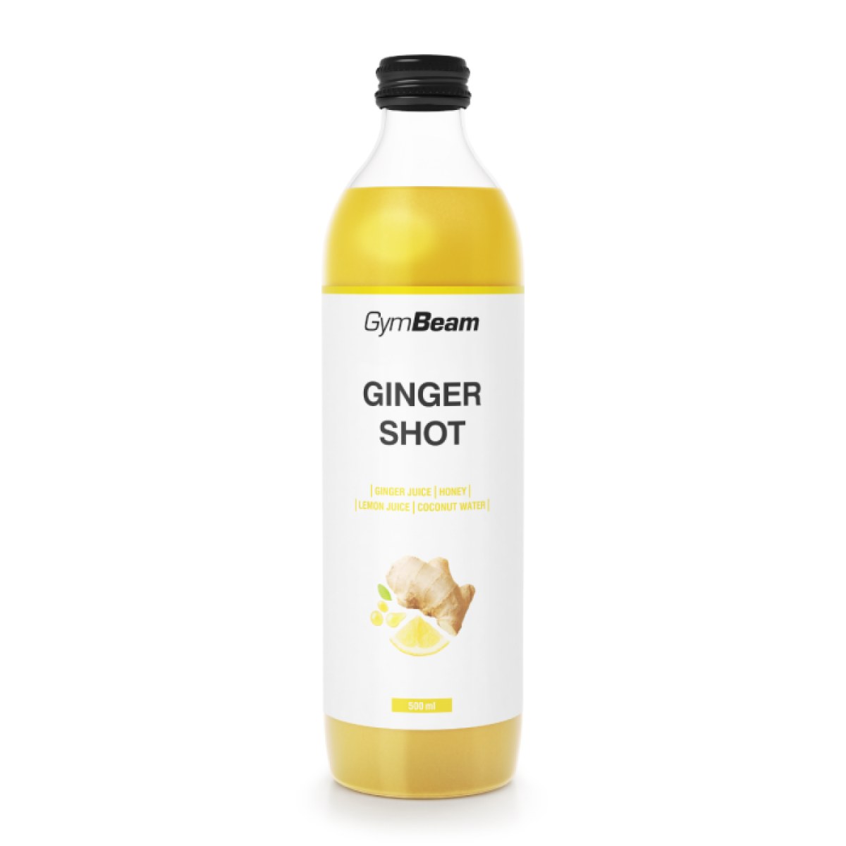 GymBeam Zázvorový shot - Hmotnosť: 0,5 kg | Objem: 500 ml | Balenie: 12 · záber 1