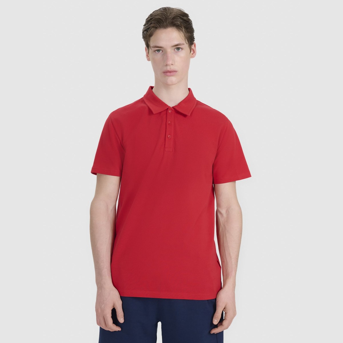 Pánske regular polo tričko - červené · záber 3