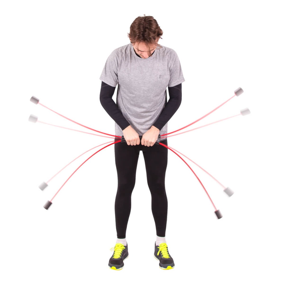 Kmitacia tyč inSPORTline Flexi Bar Easy - Farba: Zelená · záber 2