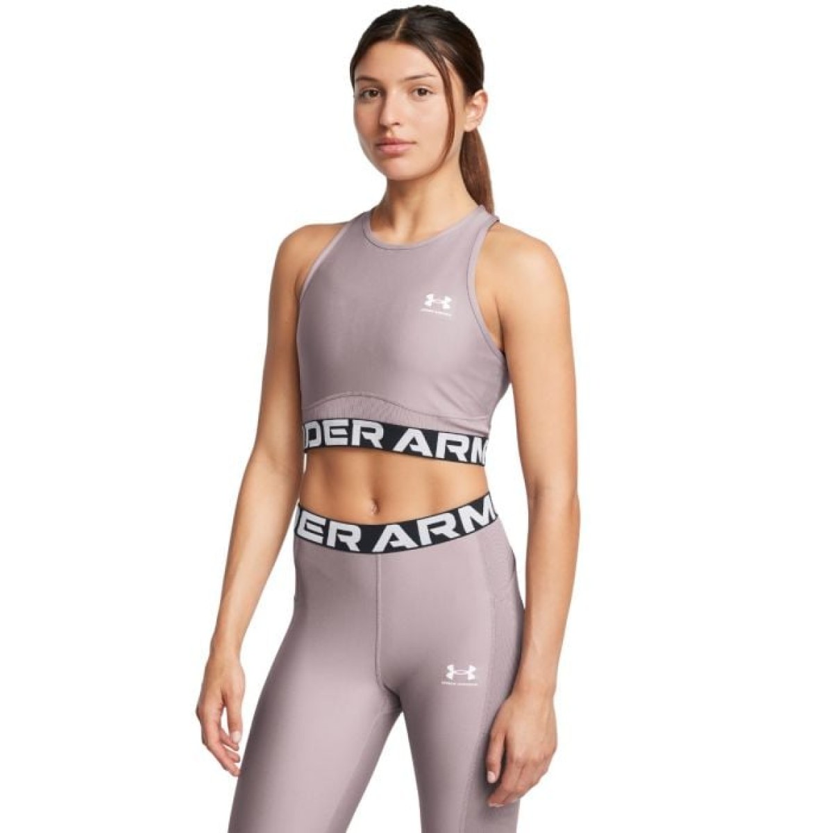 Under Armour Dámsky top HeatGear Rib Tank Grey MM · záber 1