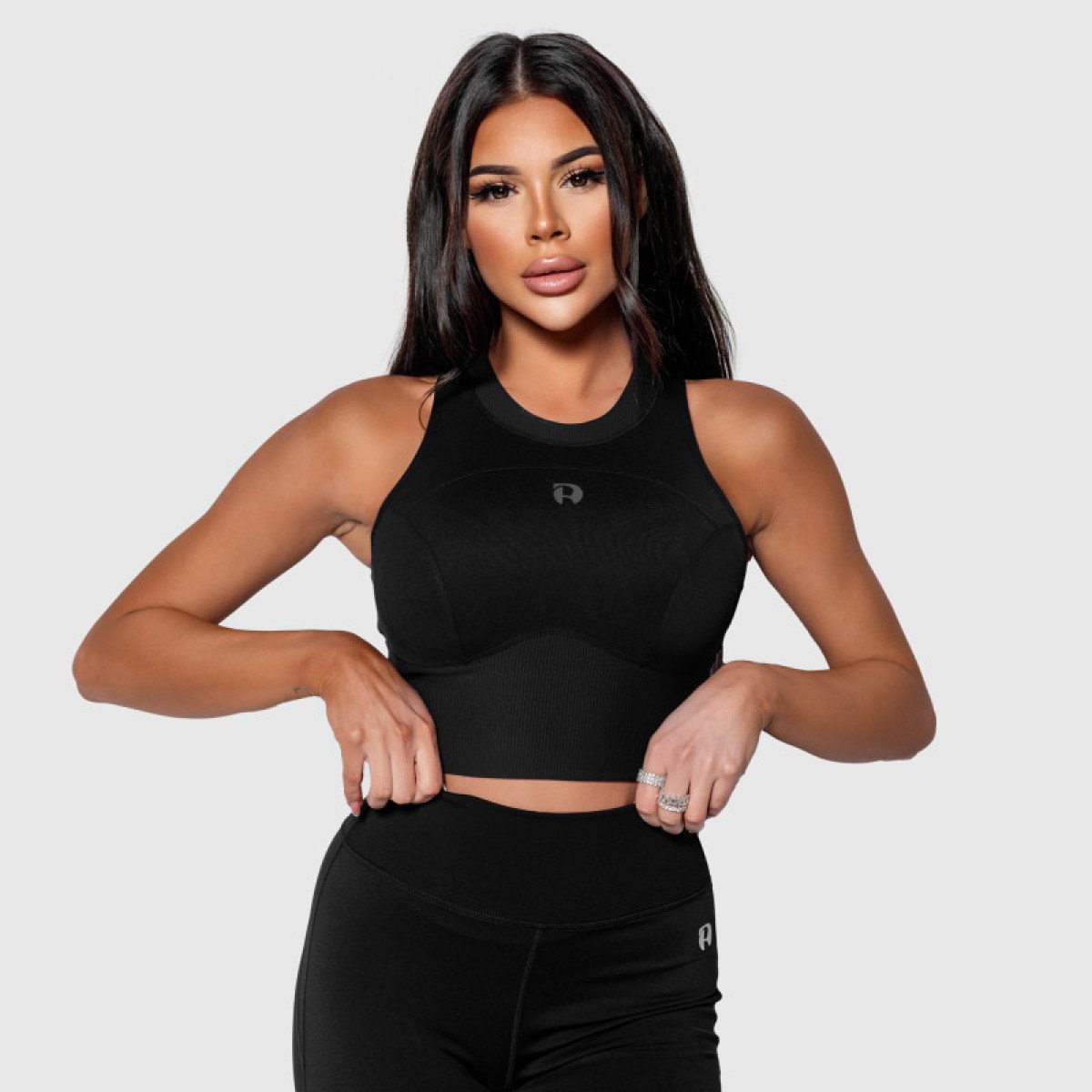 Športová podprsenka Iron Aesthetics High Impact, čierna · záber 4