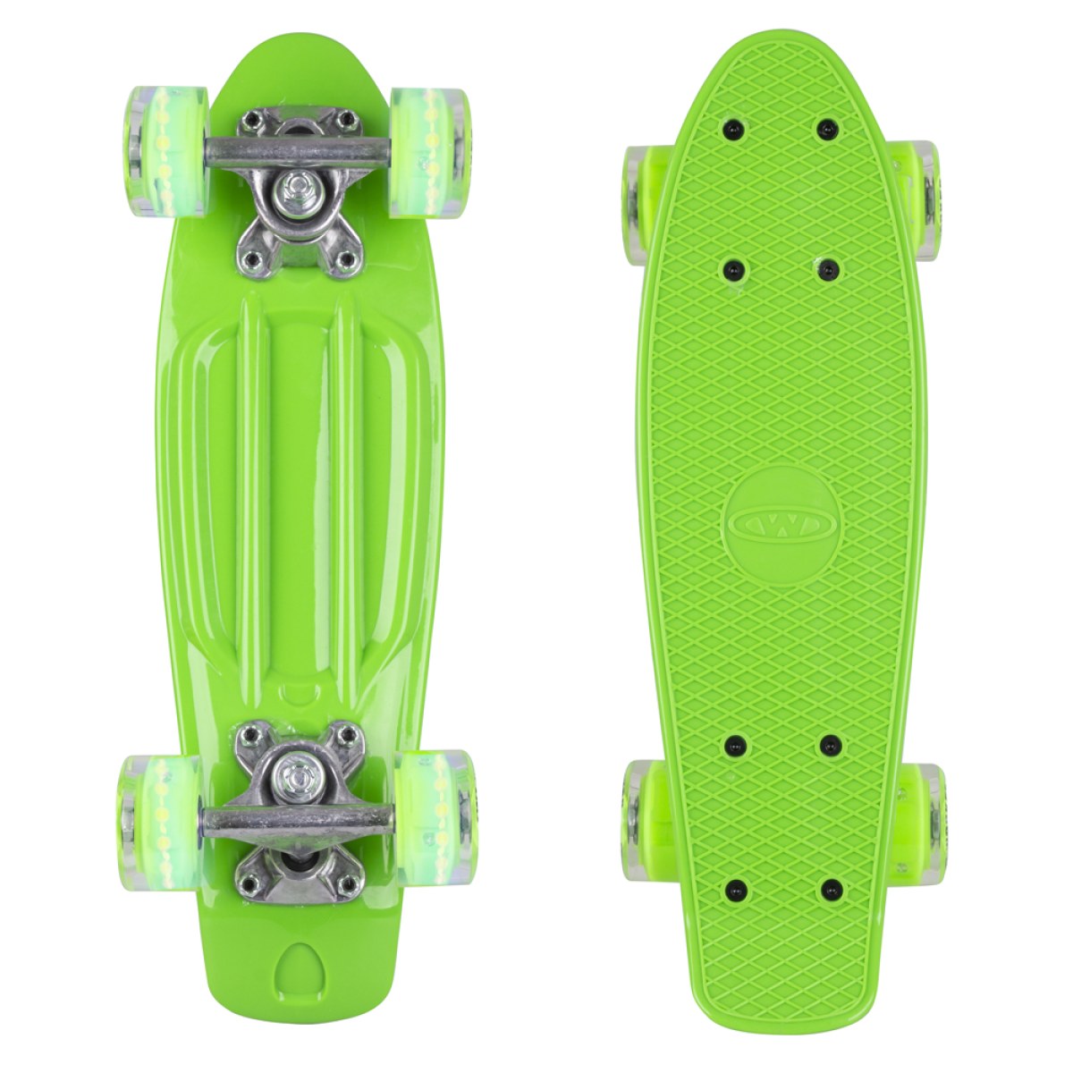Mini pennyboard WORKER Pico 17" so svietiacimi kolieskami - Farba: Žltá, Modrá · záber 2