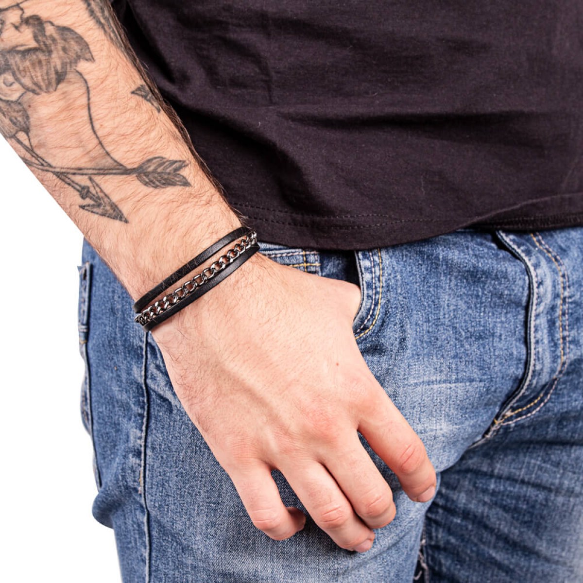 Kožený náramok W-TEC Cregnesh Dĺžka 24 cm · záber 3