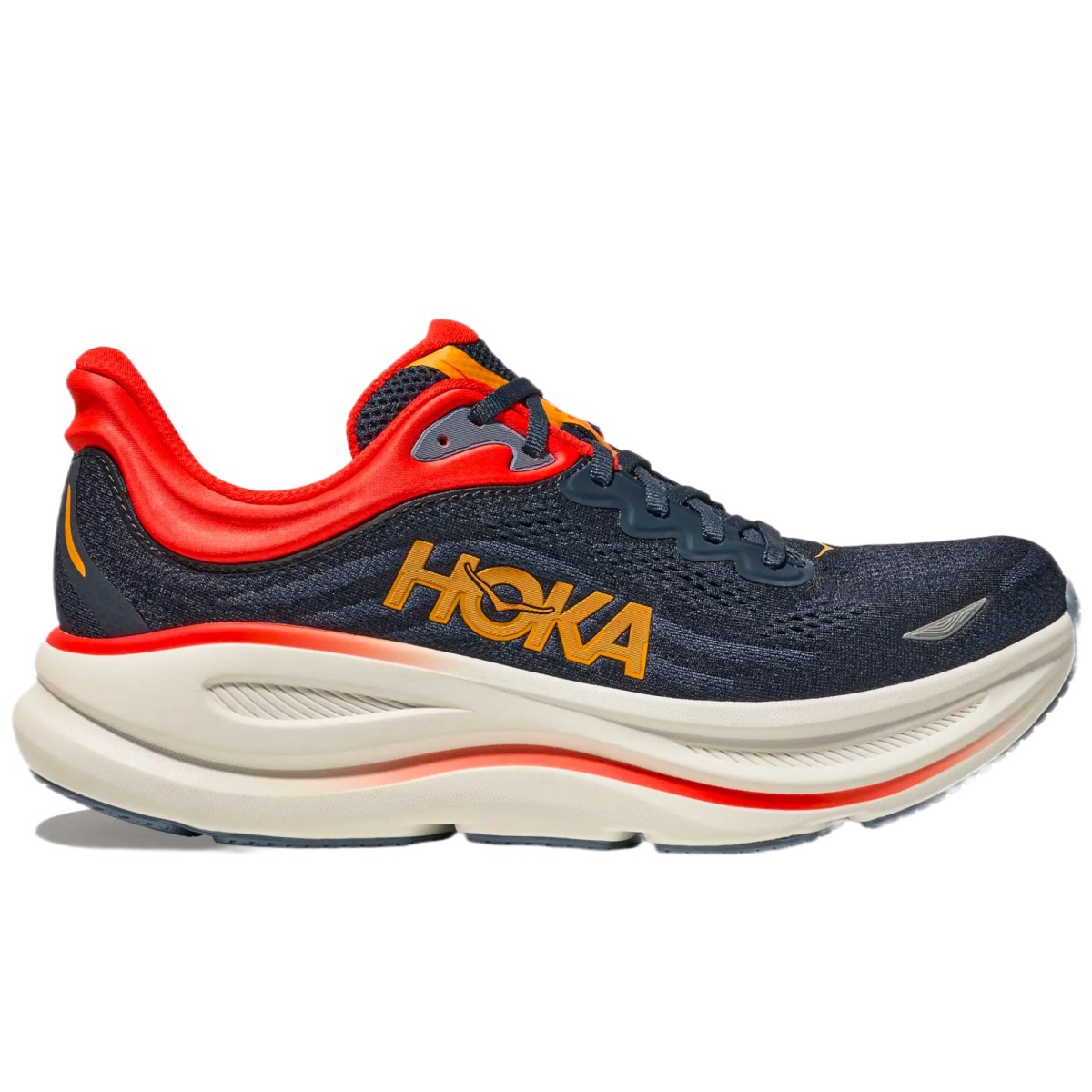 Hoka Bondi 9 M - Veľkosť: 45 1/3 | Farba: Modrá, Červená · záber 1