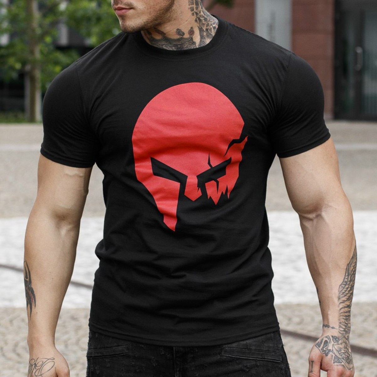 Ultrasoft tričko Iron Aesthetics Skull, B&R · záber 1