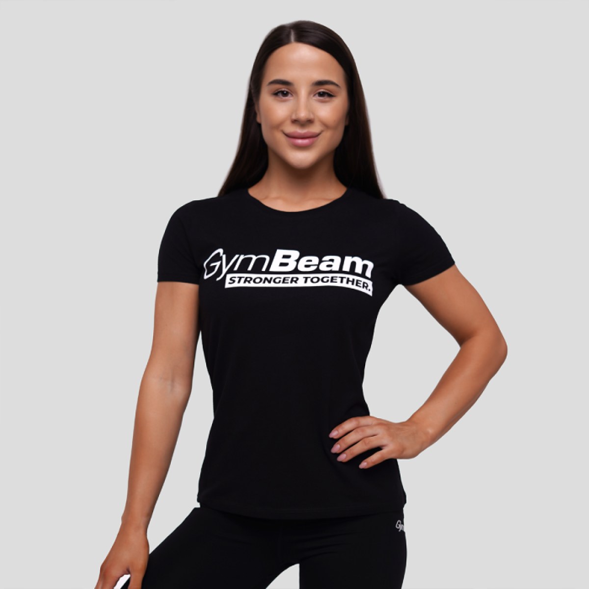 GymBeam Dámske tričko Stronger Together Black XXLXXL · záber 1