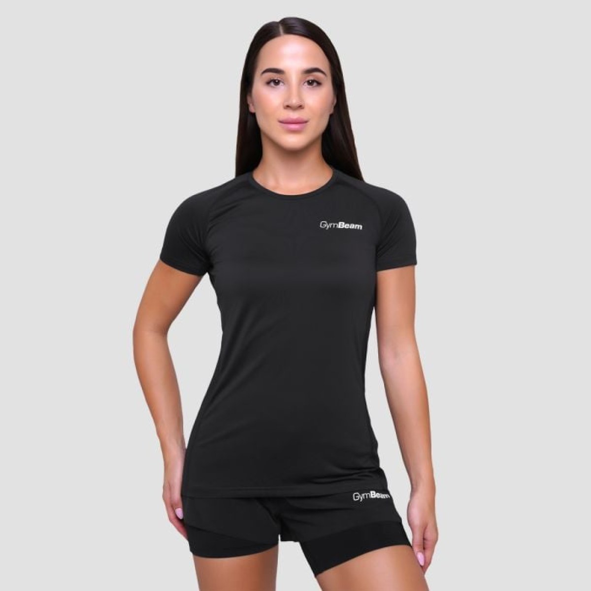GymBeam Dámske bežecké tričko Pulse Black SS · záber 1