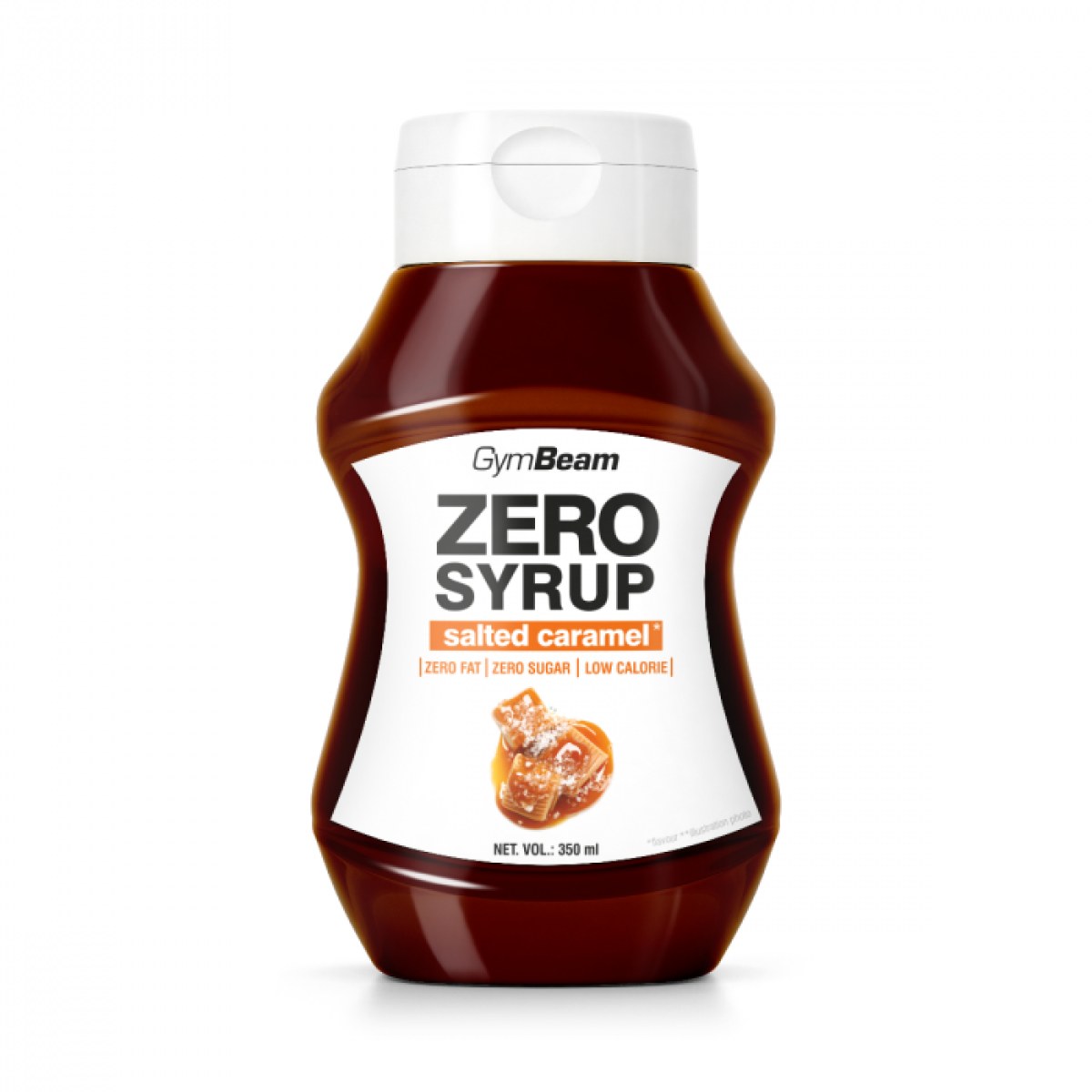 GymBeam ZERO SIRUP slaný karamel - Hmotnosť: 0,35 kg | Objem: 350 ml | Balenie: 6 · záber 1