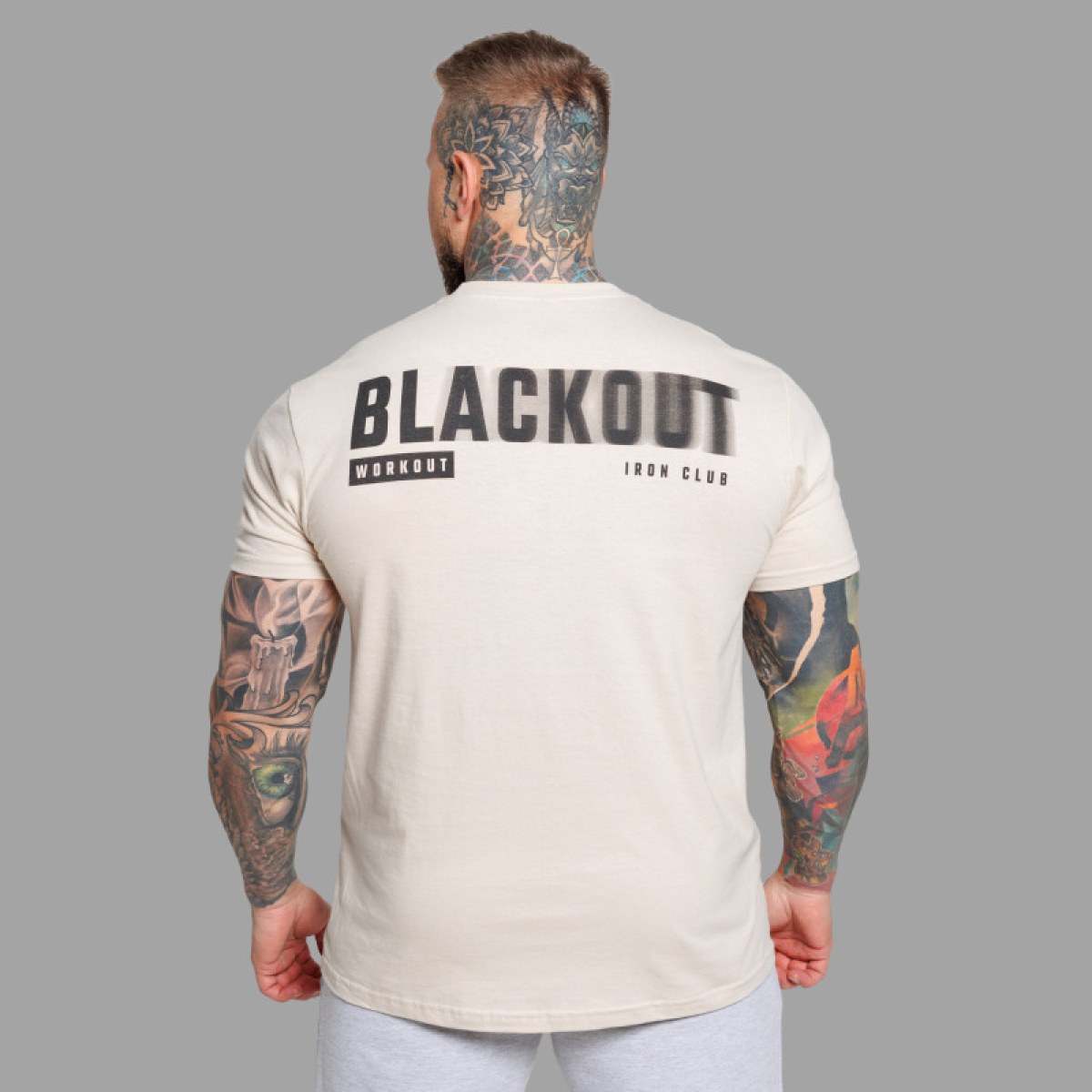Pánske tričko Iron Aesthetics Blackout, sand · záber 3