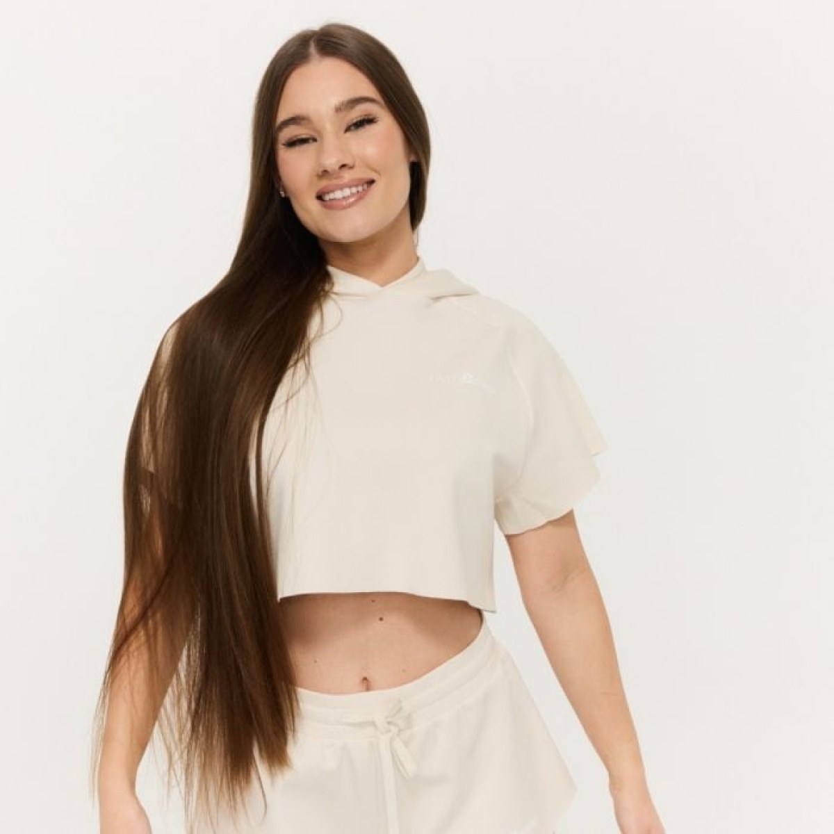 GymBeam Dámska mikina Cropped Relay Pearl XXL · záber 1