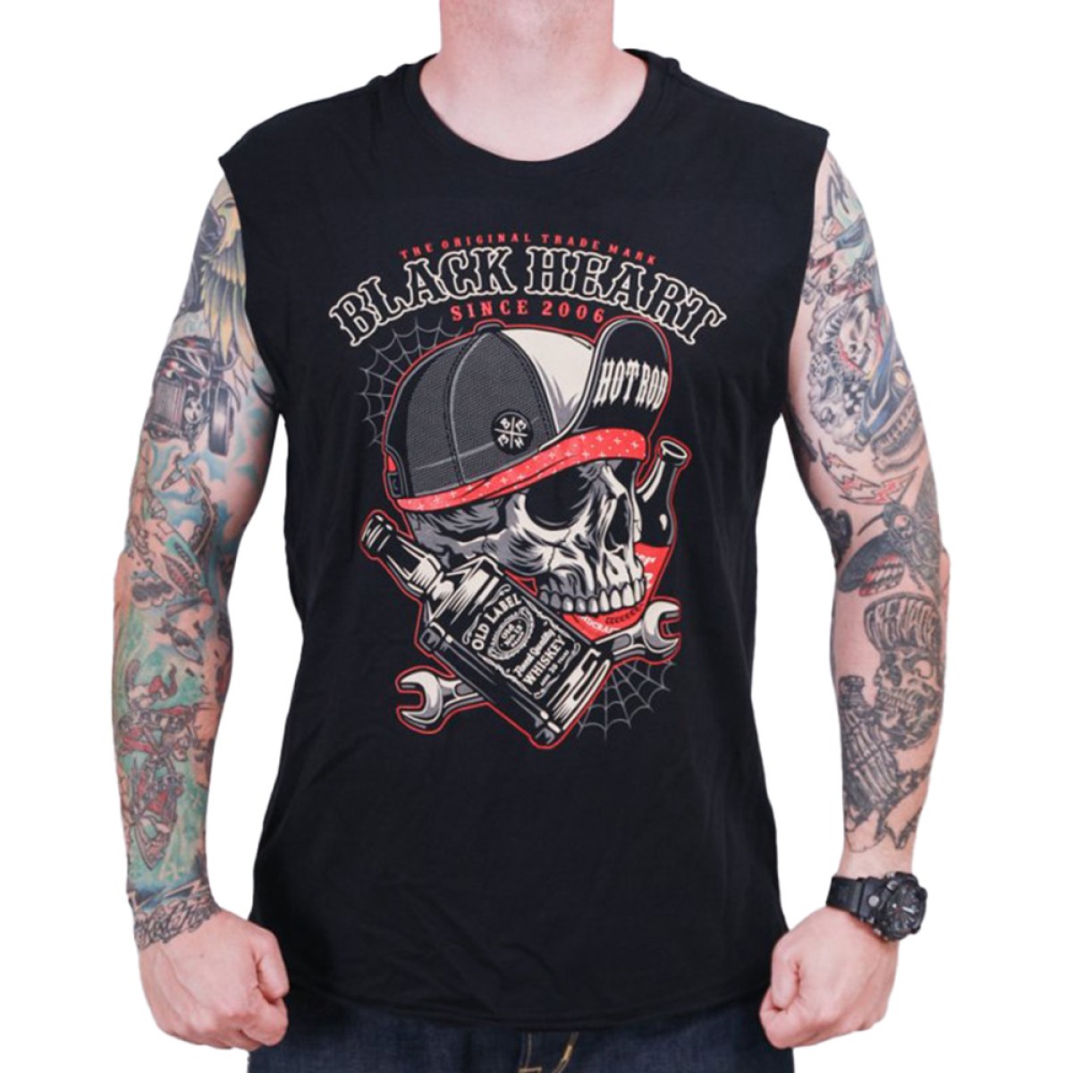 BLACK HEART Commander tričko bez rukávov čierna - XXL · záber 1