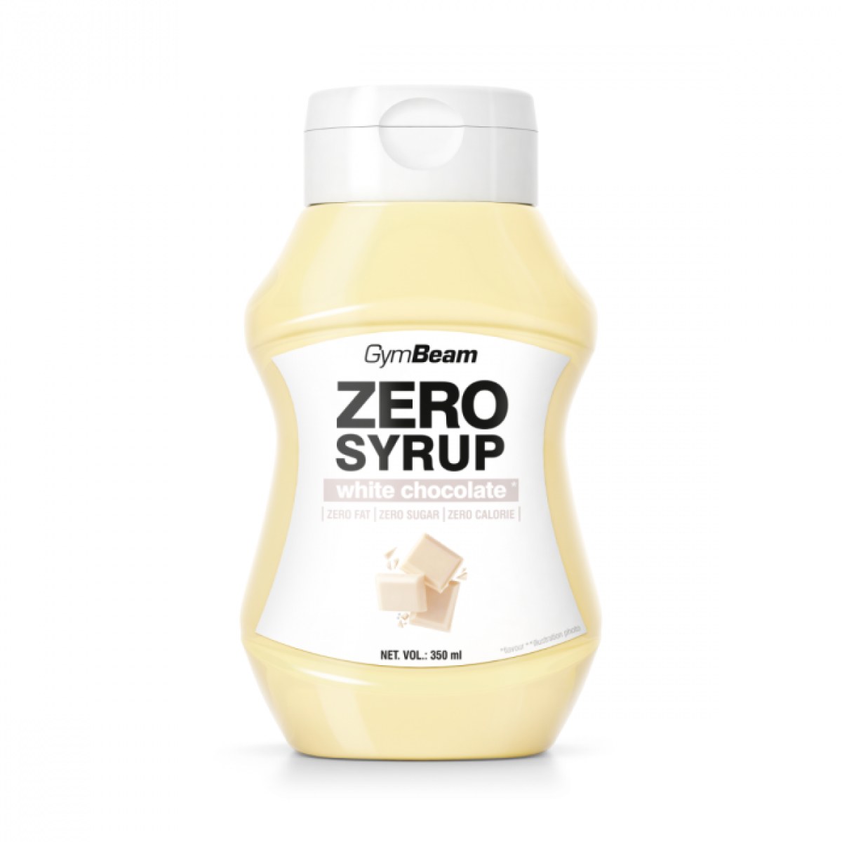 GymBeam ZERO SIRUP biela čokoláda - Hmotnosť: 0,35 kg | Objem: 350 ml | Balenie: 6 · záber 1