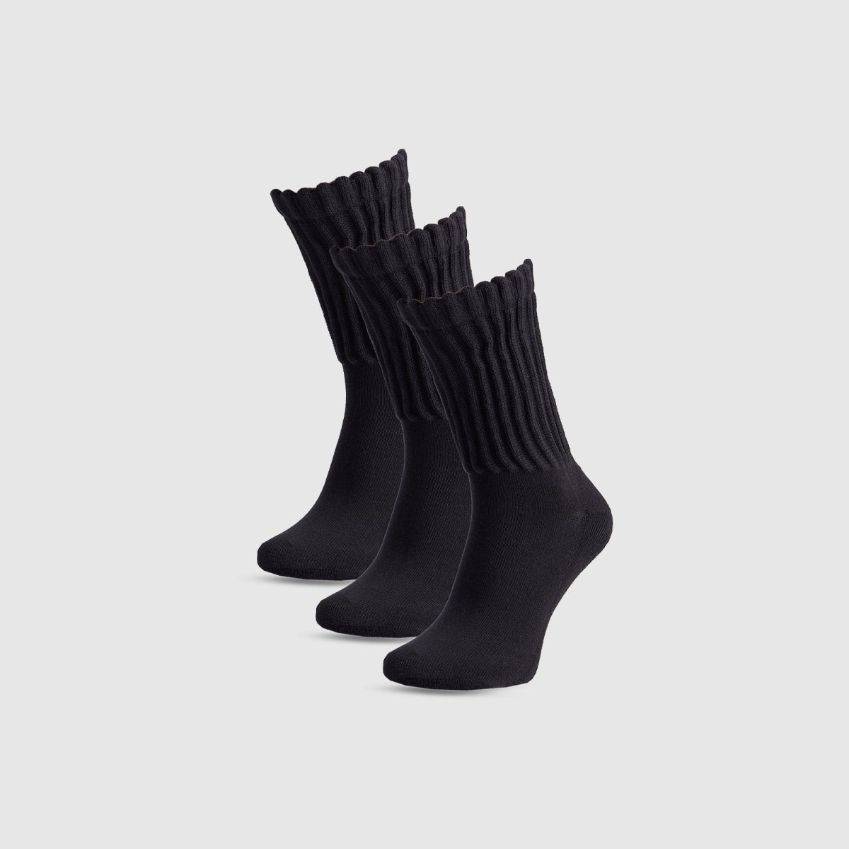 Dámske casual ponožky nad členok (3-pack) - čierne · záber 3