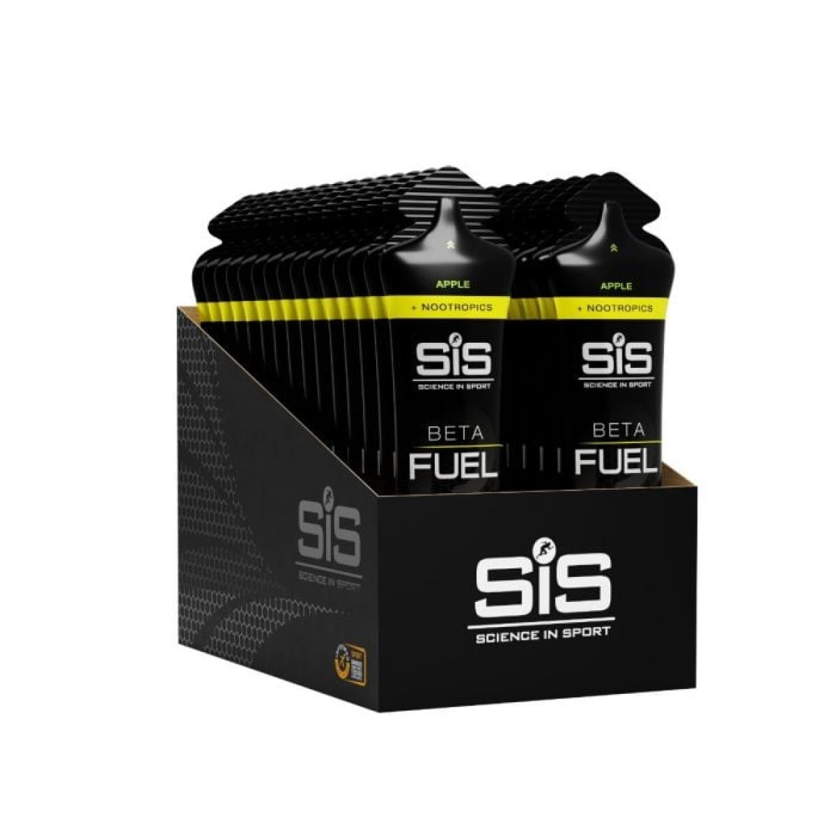 Science in Sport Beta Fuel Gél + Nootropiká jablko - Príchuť: Jablko | Hmotnosť: 1,8 kg | Objem: 30 x 60 ml · záber 1