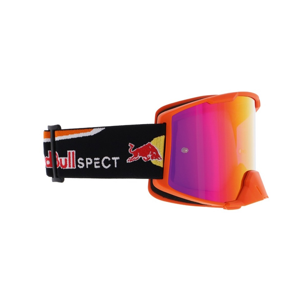 RedBull Spect Spect Strive, oranžové matné, plexi fialové zrcadlové · záber 1