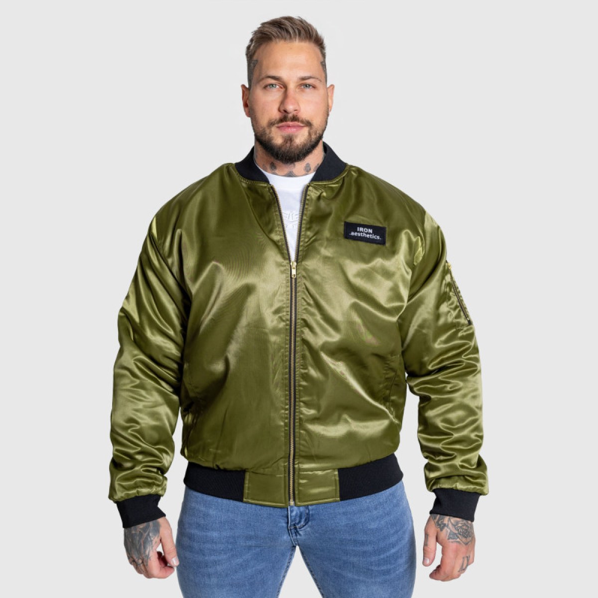 Bomber bunda Iron Aesthetics Maverick, zelená · záber 1