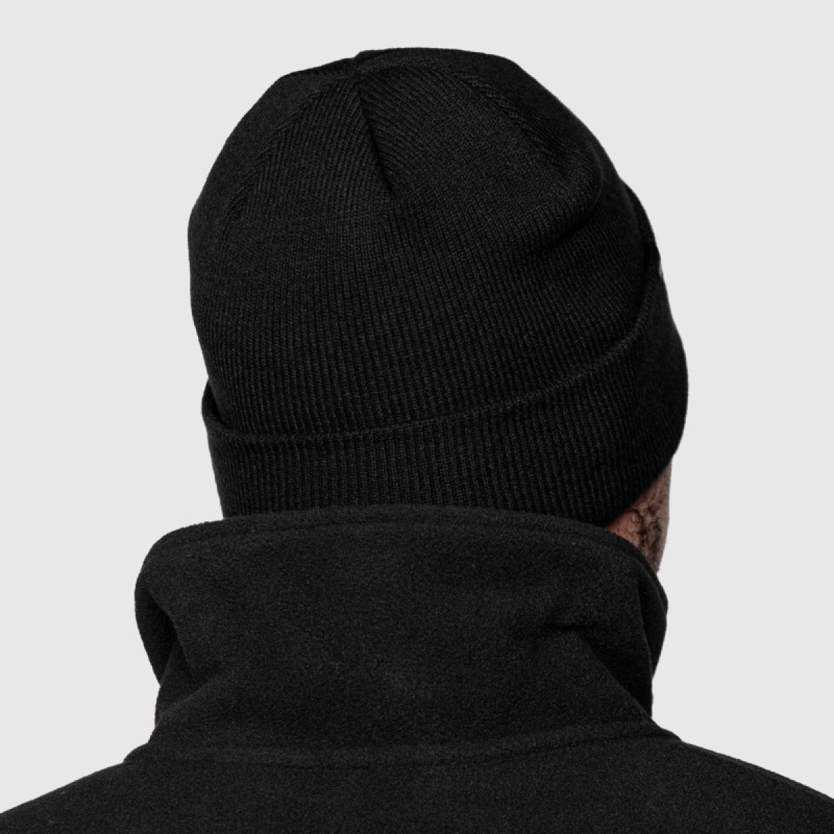 Zimná beanie čiapka Iron Aesthetics Topper, čierna · záber 3
