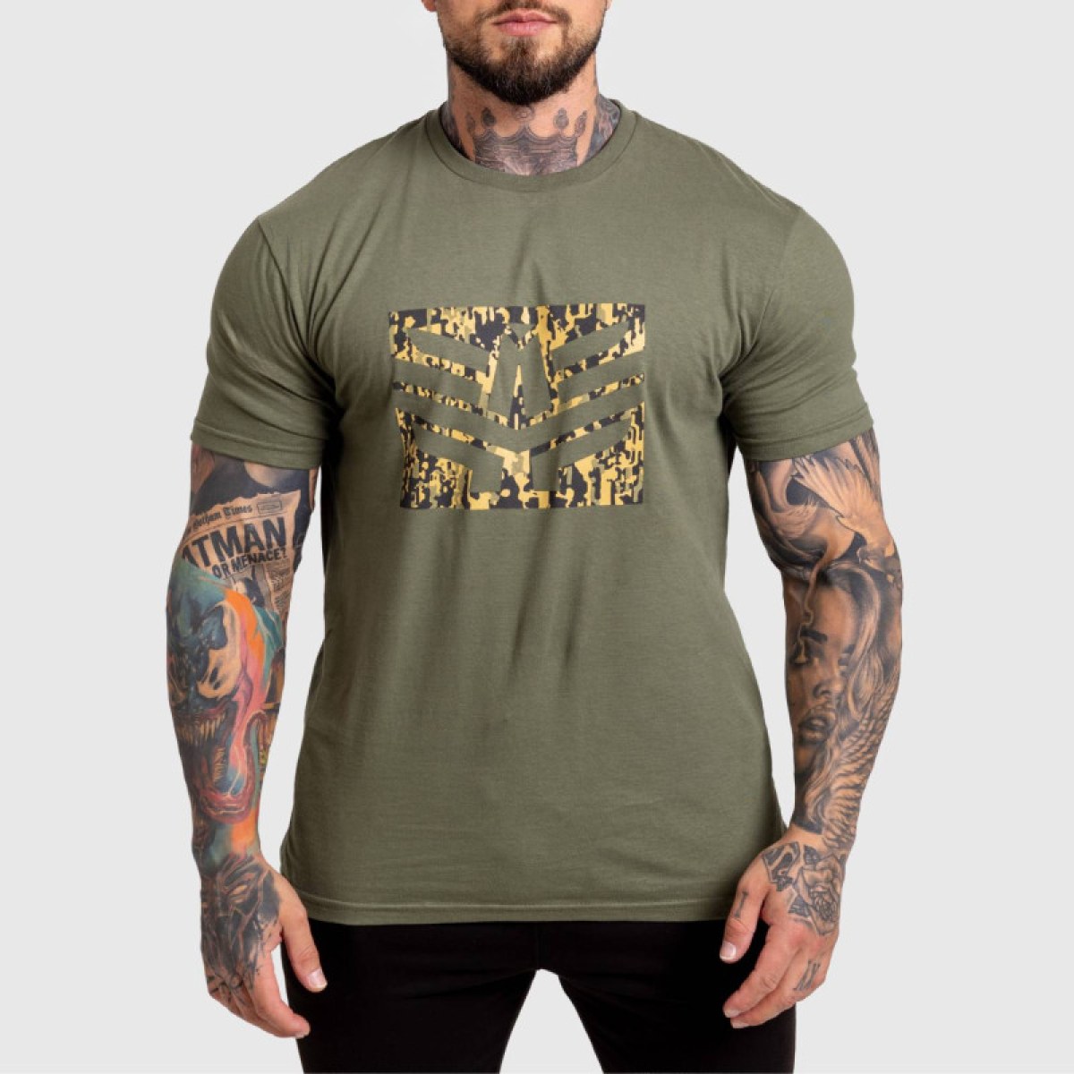 Pánske tričko Iron Aesthetics Tactical, zelené · záber 1