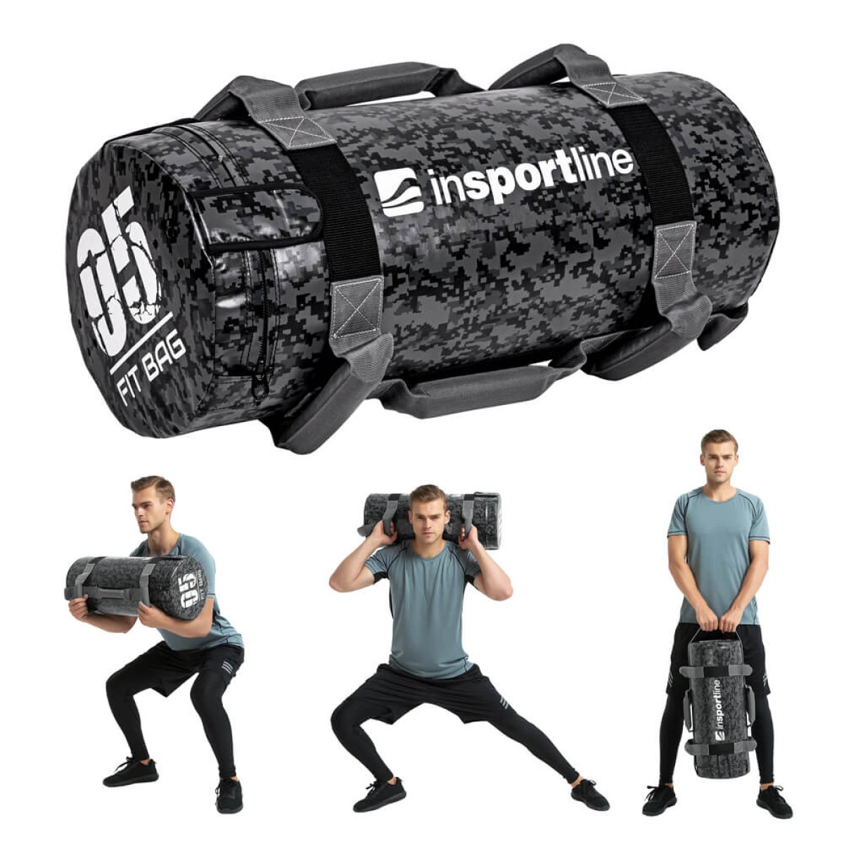 Posilňovací vak s úchopmi inSPORTline Fitbag Camu 5 kg · záber 1