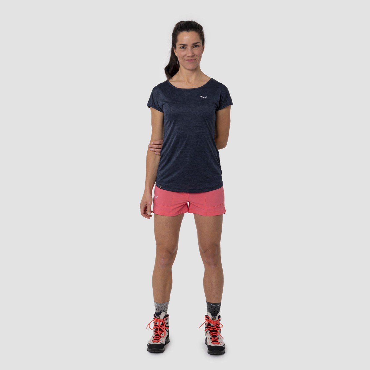Salewa Puez Melange Dry T-Shirt W - Veľkosť: 36 | Farba: Modrá · záber 4