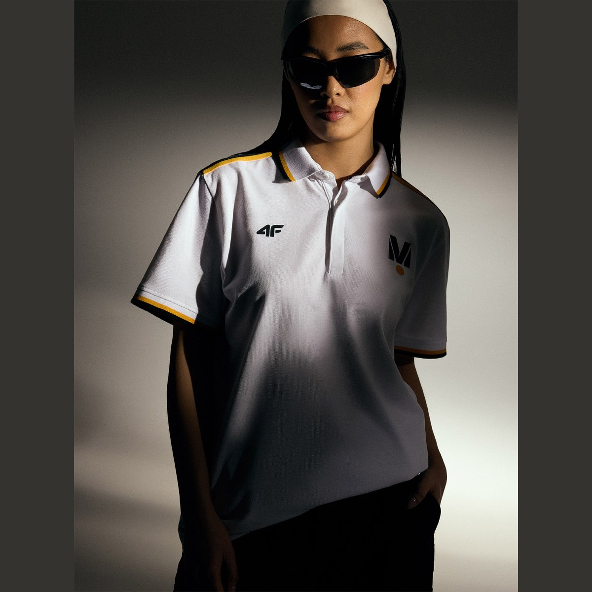 Unisex polo tričko 4F x Drift Masters - biele · záber 1