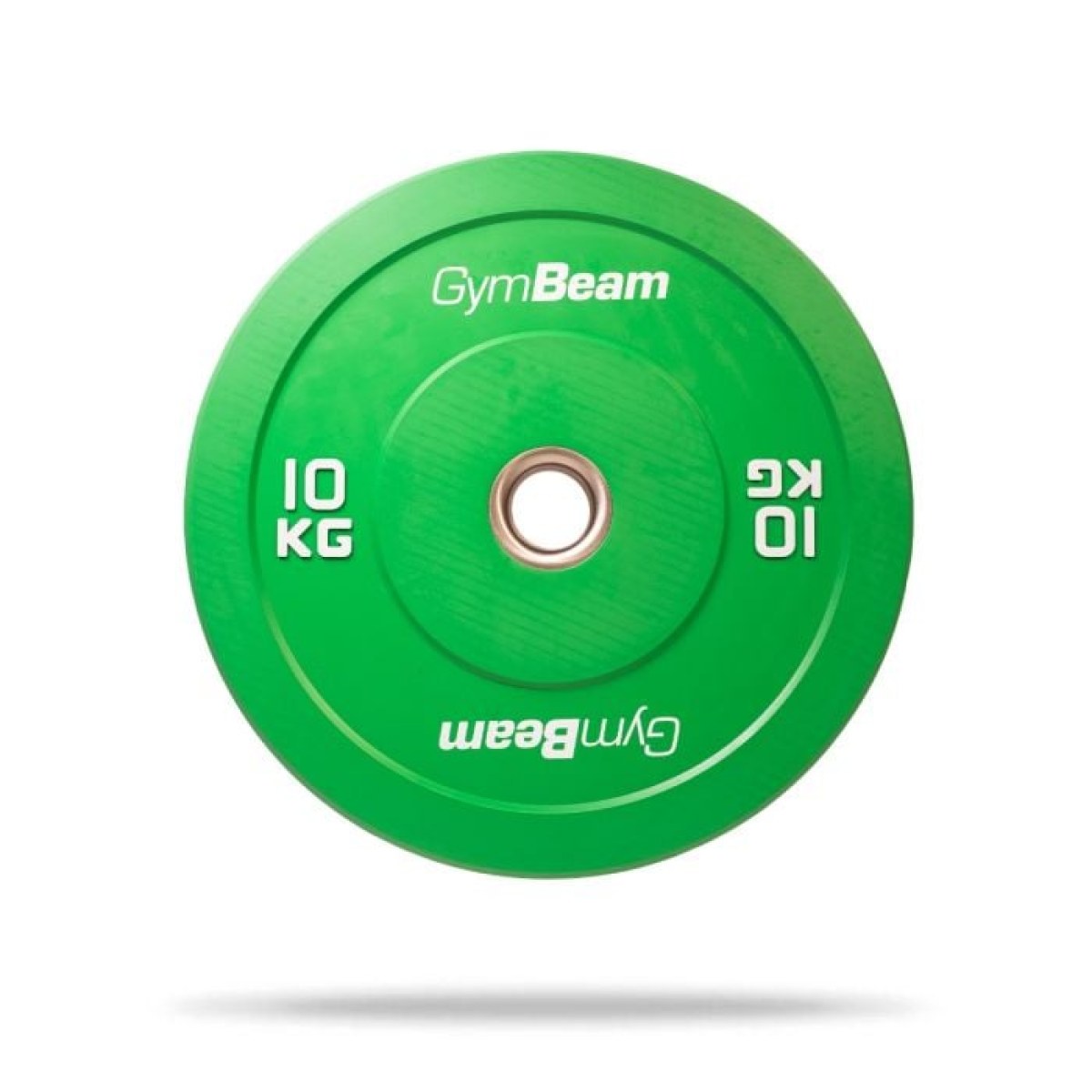 GymBeam Gumový kotúč Bumper 51 mm - Farba: Zelená | Hmotnosť: 10 kg · záber 1