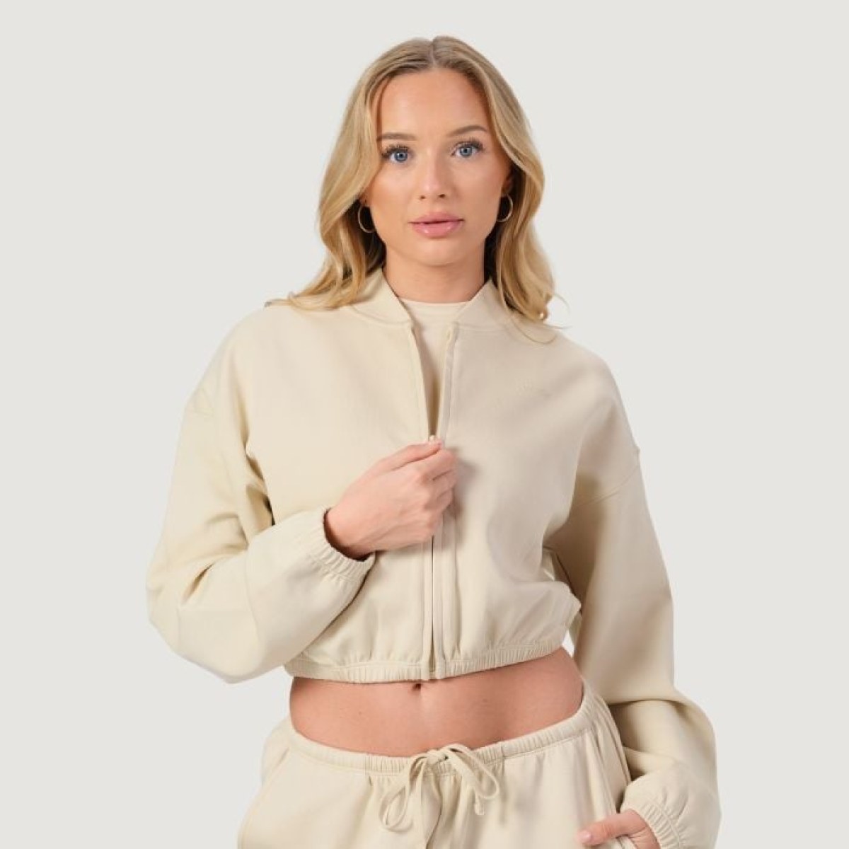 GymBeam Dámska mikina Zip-Up NEO Almond XS · záber 1