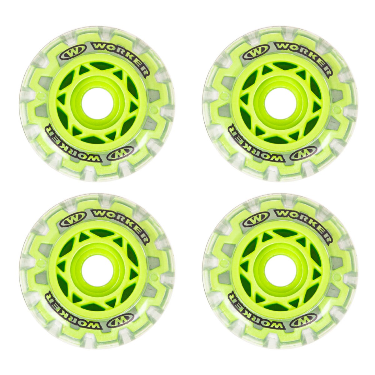 Náhradné kolieska na kolieskové korčule WORKER TriGo Skate 64mm - Farba: Zelená · záber 1