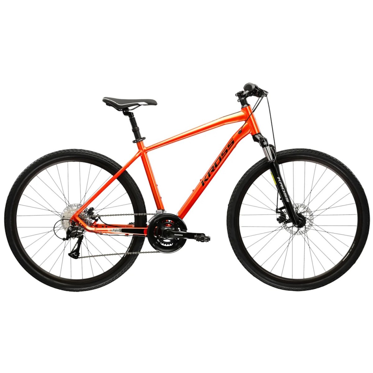 Kross EVADO 3.0 28" - model 2025 oranžová/čierna/lesk - L (21", 178-190 cm) · záber 1
