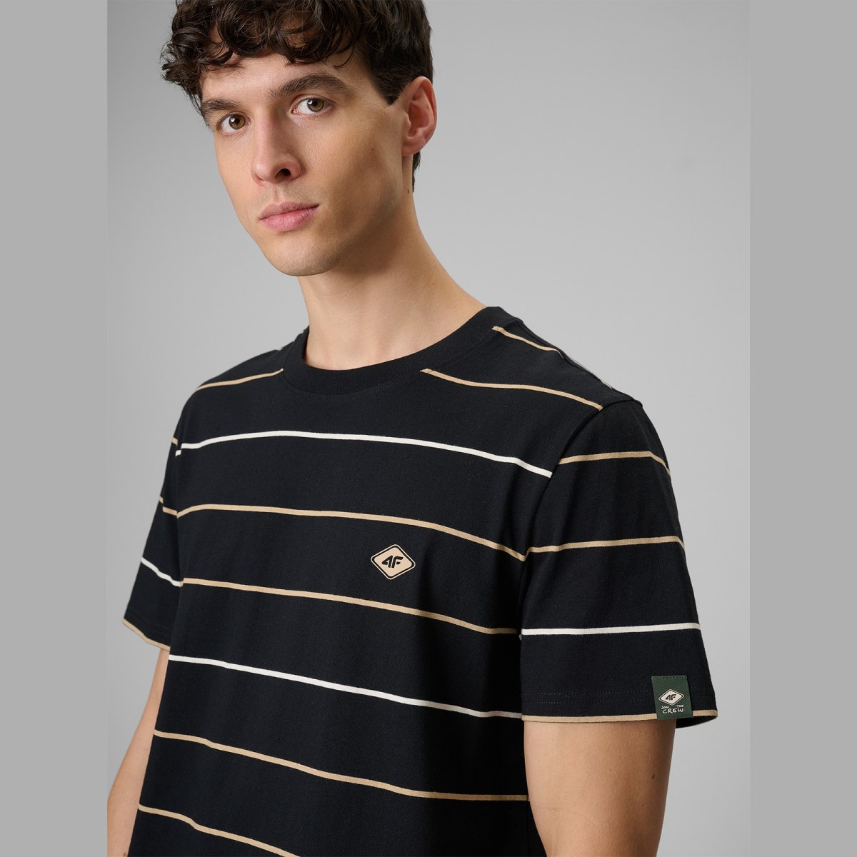 T-shirt regular s potlačou pánsky - čierny · záber 2
